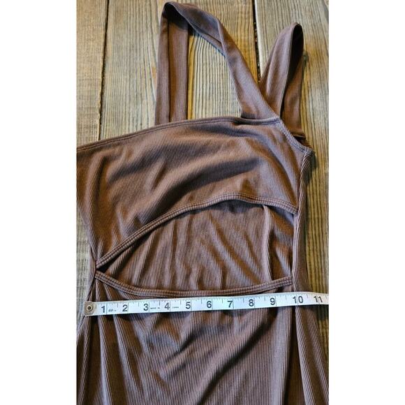 Sarengsami Revolve Womens Dress Small Med Brown Mojo Rib Knit Cut Out Walnut - Picture 13 of 14